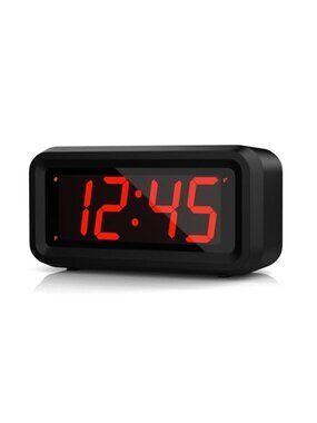 Battery Alarm Clock Digital LED Large Display Snooze Night Mode Portable